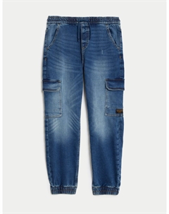Джинсовые брюки-карго, цвет Denim Marks & spencer