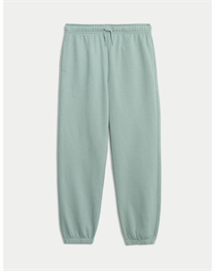Спортивные брюки из хлопка, хаки Marks & spencer