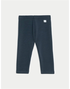 Уютные леггинсы из хлопковой смеси с флисовой подкладкой, угольный Marks & spencer