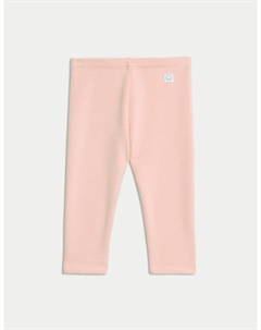 Уютные леггинсы из хлопковой смеси с флисовой подкладкой, цвет Blush Marks & spencer