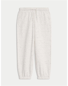 Спортивные брюки с высоким содержанием хлопка, кремовый Marks & spencer