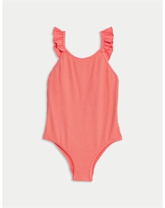 Купальник с блестящей текстурой, коралловый Marks & spencer