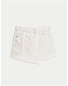 Джинсовая юбка-шорты, цвет Neutral Marks & spencer