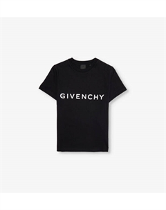 Футболка из хлопкового джерси с фирменным принтом 4-12+ лет, черный Givenchy