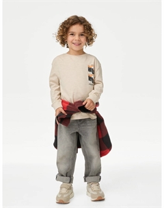 Топ McLaren из чистого хлопка, цвет Neutral Marks & spencer