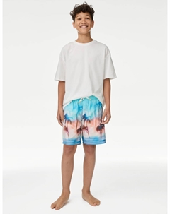 Плавки-шорты с принтом пальм, разноцветный Marks & spencer