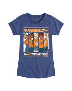 Футболка с графикой Disney/Pixar's Turning Red Girls 7–16, тур 2002 г., синий Licensed character