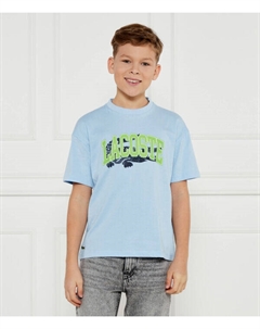 Футболка детская с цветным принтом, синий Lacoste