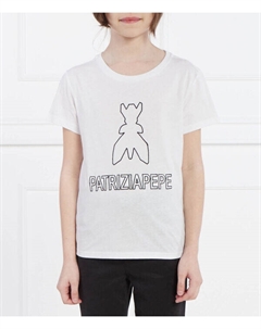 Футболка детская хлопковая с принтом, белый Patrizia pepe