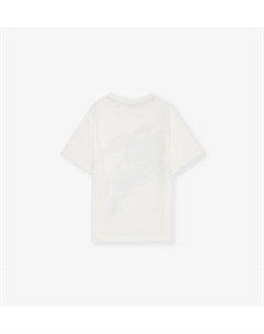 Футболка из хлопкового джерси с принтом Cedar Knight ekd для детей от 3 до 14 лет, цвет salt Burberry