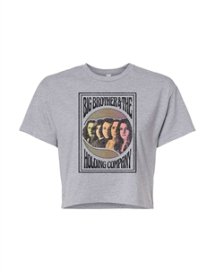 Укороченная футболка с рисунком Big Brother & Holding Company для юниоров, серый Licensed character