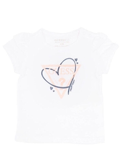 Футболка детская с принтом сердца, белый Guess