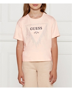 Футболка детская с блестящим логотипом, белый Guess