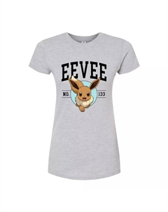 Университетская облегающая футболка Pokémon Eevee для юниоров, серый Licensed character