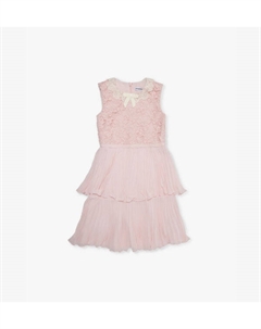 Платье плиссированное, кружевное, 3-12 лет, розовый Self-portrait