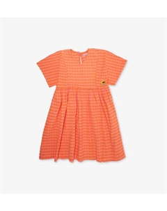 Платье из хлопка с круглым вырезом и принтом в клетку для детей 2-9 лет, фуксия Bobo choses