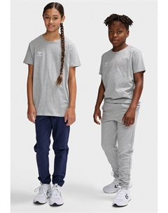 Футболка базовая, цвет grey melange Hummel