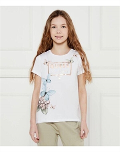 Футболка детская с принтом, белый Guess