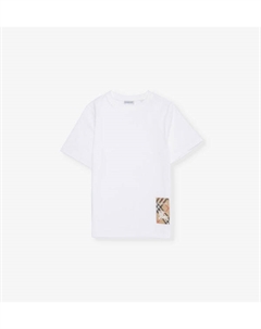 Футболка хлопковая с логотипом Cedar ekd для детей от 3 до 14 лет, белый Burberry