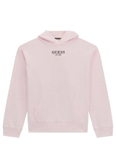 Толстовка детская хлопковая с логотипом, розовый Guess