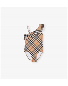 Купальник в клетку Fern 4-14 лет, желтый Burberry
