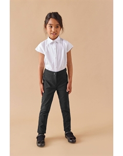 Серые узкие школьные брюки стрейч, черный Next