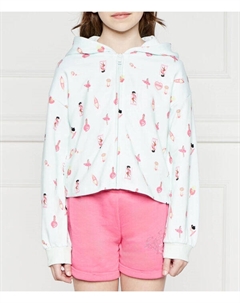 Толстовка детская на молнии с капюшоном, зеленый Guess