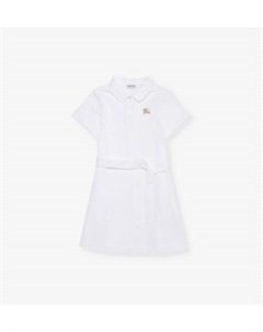 Платье-Поло Astrid ekd из хлопка-пике с вышивкой 3-14 лет, белый Burberry