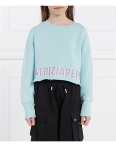 Толстовка Cropped Fit, бирюзовый Patrizia pepe