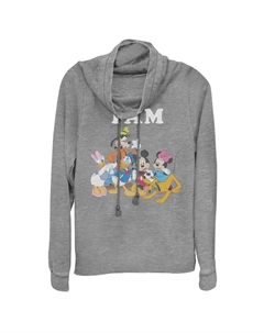 Групповая фотография юниоров с изображением Микки Мауса и друзей Disney's, графический топ с воротником-хомутом Licensed character