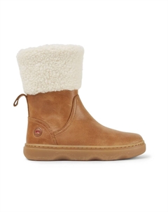Кожаные ботинки Kido 671 с плюшевыми деталями, коричневый Camper