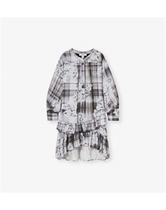 Платье Alodie в цветочную клетку, 4-9 лет, серый Reiss