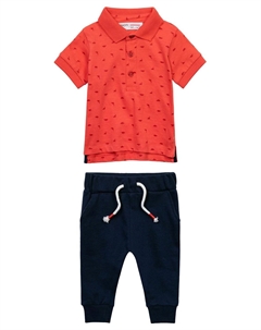 Рубашка-поло SET, цвет coral navy Minoti