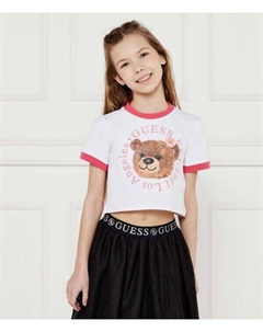 Футболка Cropped Fit, белый Guess