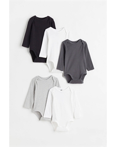 5 боди, белый H&m