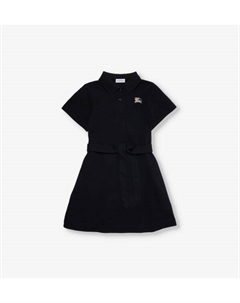 Платье-Поло Astrid ekd из хлопка-пике с вышивкой 3-14 лет, черный Burberry