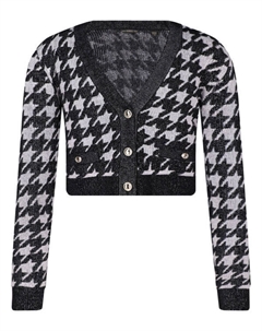 Кардиган детский с узором и на пуговицах, черный Guess
