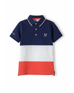 Рубашка-поло SHORT SLEEVE, цвет dark blue white orange Minoti