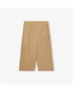 Частично эластичные плиссированные брюки из ткани 4-14 лет, желтый Burberry