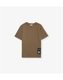 Футболка хлопковая с логотипом Cedar ekd для детей от 3 до 14 лет, цвет hill Burberry