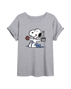 Струящаяся футболка Juniors' Peanuts Snoopy Coffee, серый Licensed character