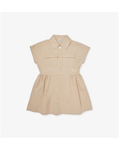 Платье Cynthie с короткими рукавами из хлопковой смеси 3-14 лет, серый Burberry