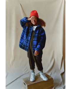 Флисовая куртка-рубашка из искусственной овчины, синий Next