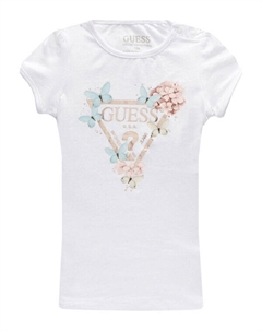 Футболка детская с бабочками, белый Guess