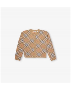 Кардиган в клетку Бетан 3-14 лет, цвет pale stone ip check Burberry