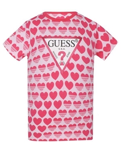 Футболка детская Regular Fit с логотипом, розовый Guess