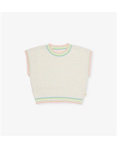 Топ из хлопковой смеси с ажурным узором в виде сердечек, 2-12 лет, белый Billieblush