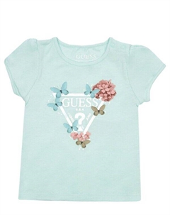 Футболка детская с бабочками, зеленый Guess