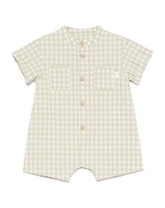 Комбинезон в клеточку, зеленый Teddy & minou