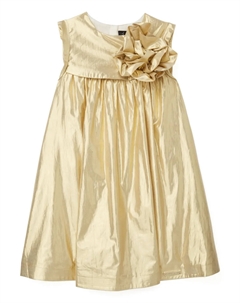 Платье с цветочной аппликацией, золотой Karl lagerfeld kids